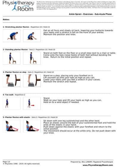 Ankle Sprain Exercises - Image 2