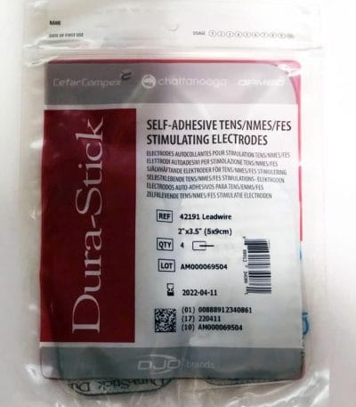 Dura-Stick Electrodes (Cloth) - 2" x 3.5" Rectangle (4 pack) - Image 2