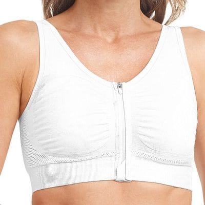 Emilia Seamless Surgical Bra by Amoena in white