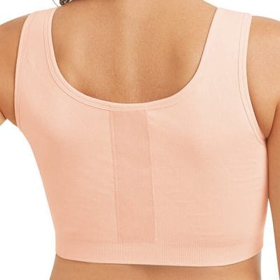 Amoena Leyla Seamless Surgical Bra in rode nude, backview