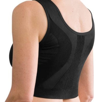 Amoena Leyla Seamless Surgical Bra in black, backview