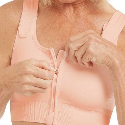 Pamela Seamless Post Surgical Bra by Amoena in rose nude