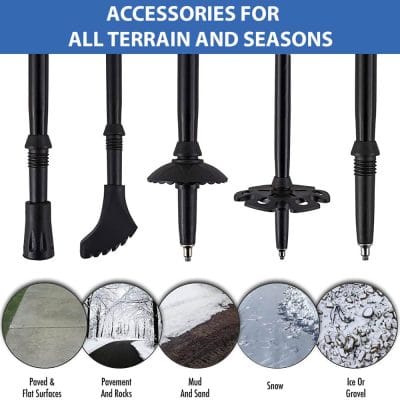 Physiotherapy Room Professional Carbon Fibre Walking / Trekking Poles - Image 4