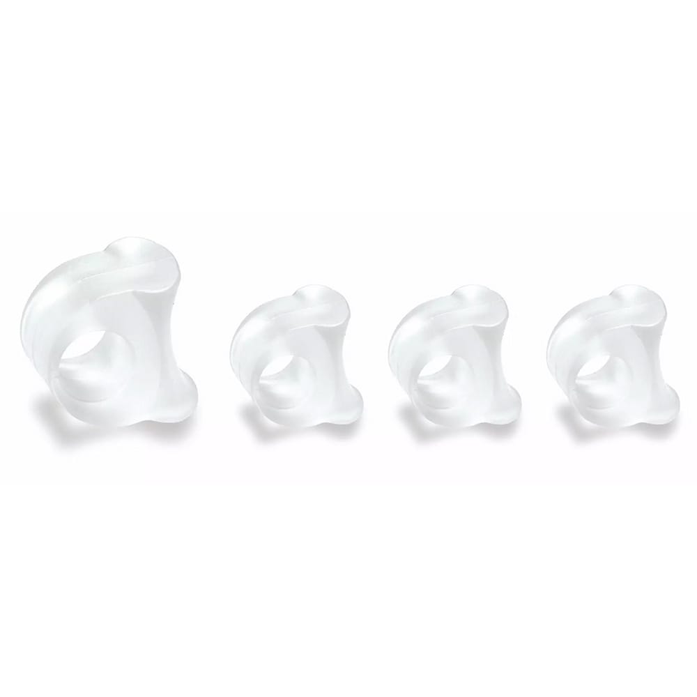 Pro-Tec Toe Spacers product pack showing one large and three medium gel spacers