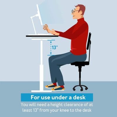 Carex Pedal Exerciser with Digital Display under a desk
