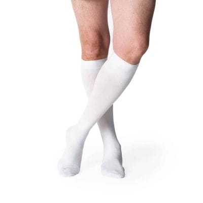 Sigvaris Mens Cotton Essential 20 - 30 mmHg Compression socks 232C in white