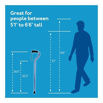 Ergo Adjustable Offset Walking Cane Canada