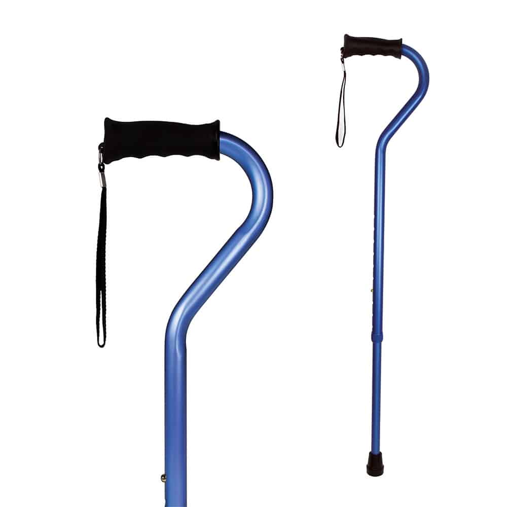 Carex Ergo Offset Walking Cane Canada Blue