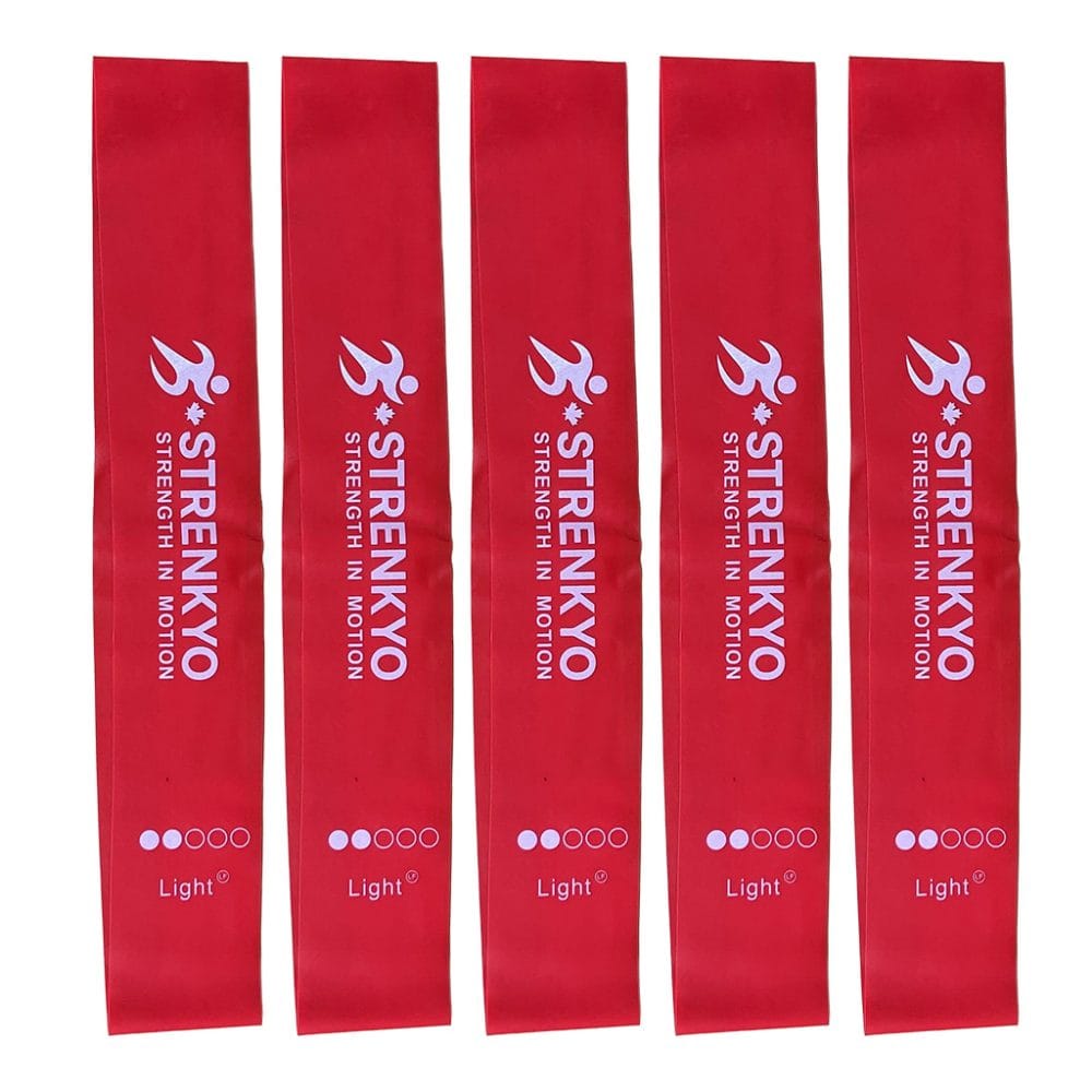 Strenkyo 12-inch loop band – Red Light resistance, latex-free, pack of 5
