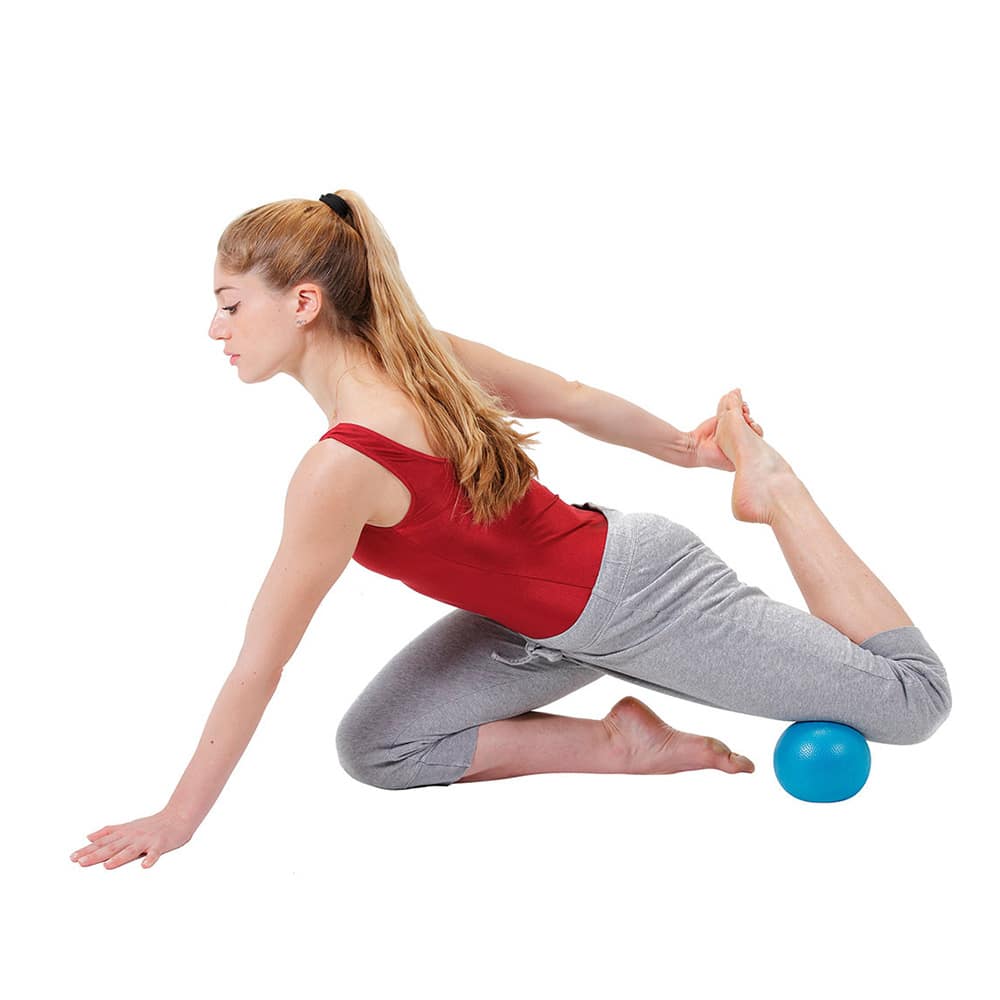 Gymnic Myofascial ball use for quads
