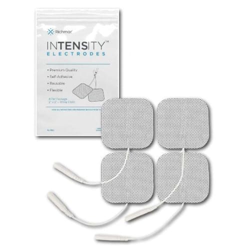 Richmar-intensity-2x2-white-cloth-electrodes-ep2020wc2-intm-Canada Richmar Intensity Electrodes 2 x 2 Canada EP2020WC2-INTM for TENS 7000 Intensity 7