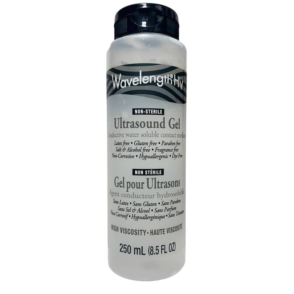 Wavelength HV High Viscosity Ultrasound Gel 250 ml bottle front