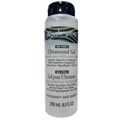 Wavelength HV High Viscosity Ultrasound Gel 250 ml bottle front