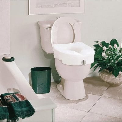 Carex E-Z Lock Raised Toilet Seat for seniors