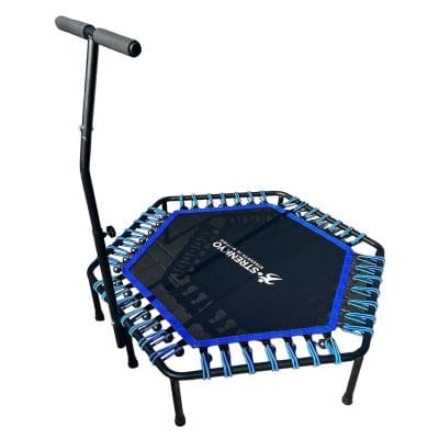 Strenkyo Silent Bungee Trampoline 48 inch with adjustable handle – quiet rebounder for low impact home fitness by Canadian brand