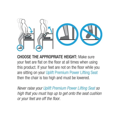 “User seated on Carex Uplift Premium Power Seat demonstrating full powered lift assistance