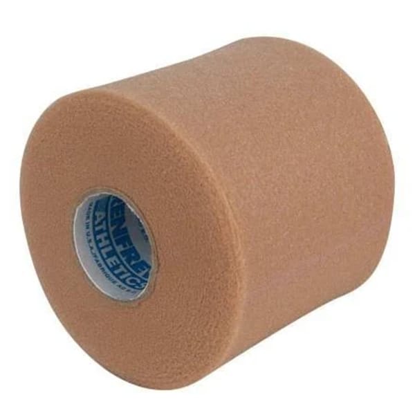 Single roll of Renfrew Foam Underwrap #160R in beige, non-adhesive pre-wrap for athletic taping and skin protection.