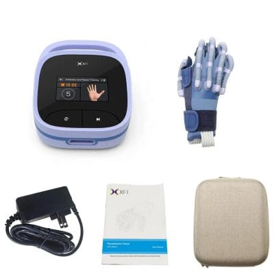 XFT-2005A controller, glove, and EMG armband in carrying case
