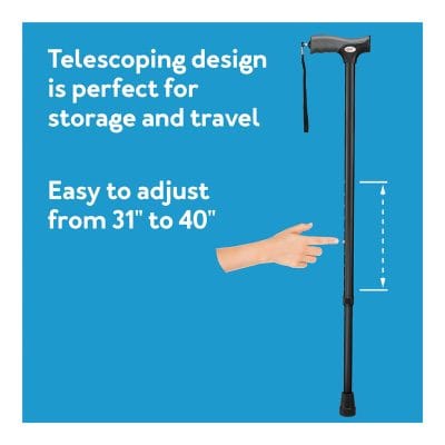 Carex Soft Grip Walking Cane Size Adjustments