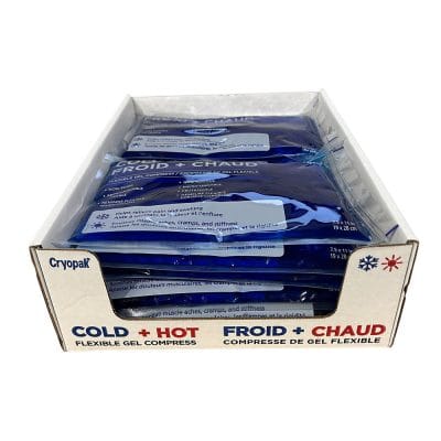 Bulk case of Cryopak gel compresses for physiotherapy clinics and hospitals