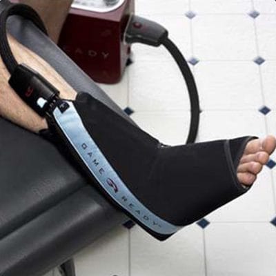 Game Ready ankle wrap for post-surgical and sports rehabilitation