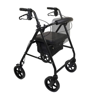 Black ProBasics Deluxe rollator rear view