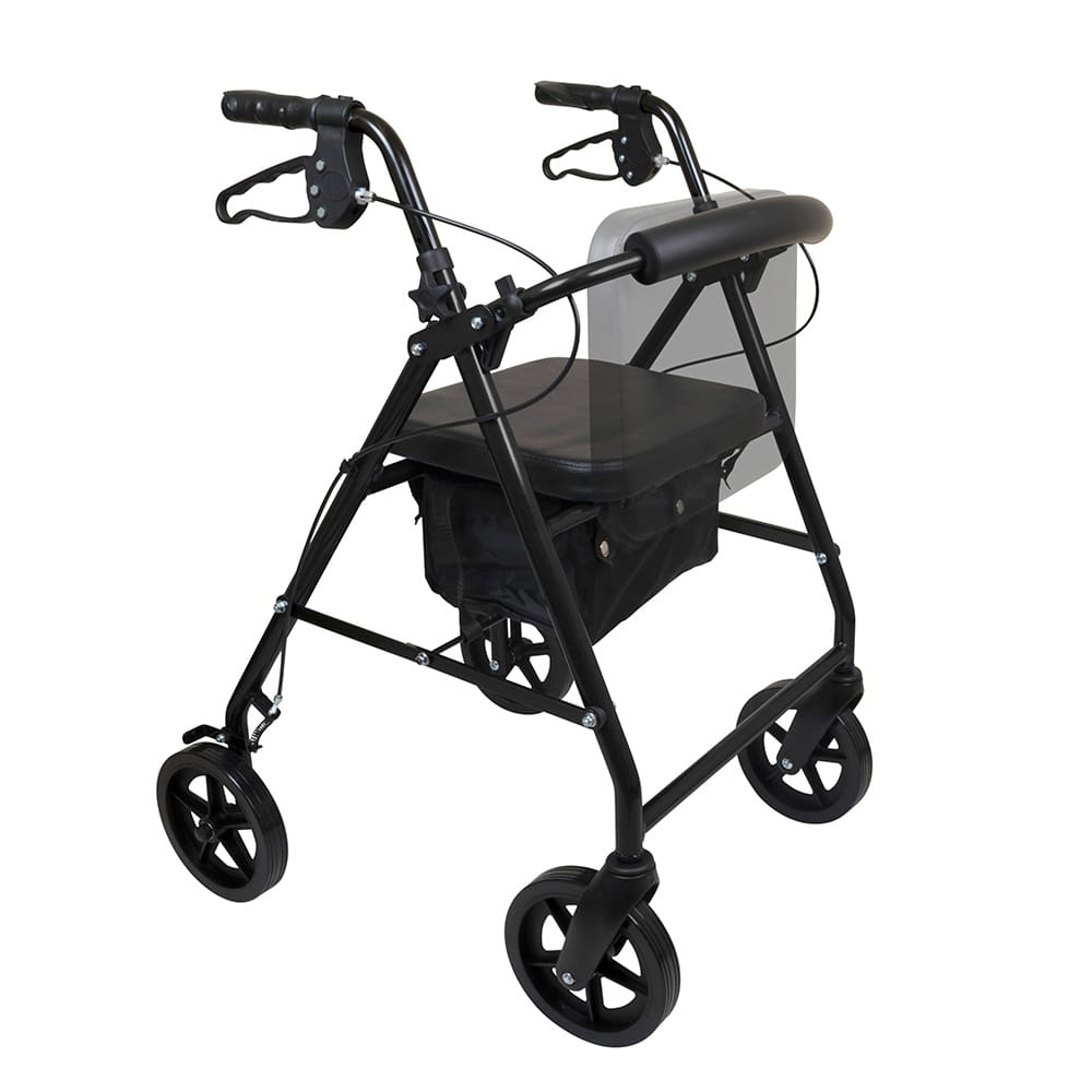 Black ProBasics Deluxe rollator rear view