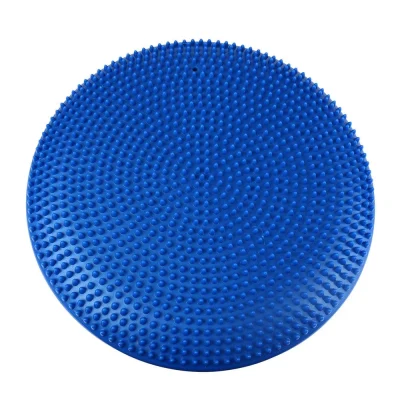 Relaxus ExerSit Cushion blue top view showing textured Acu-Nodules