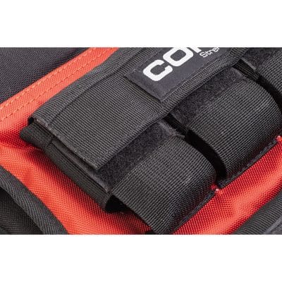 CoreFX Pro weighted vest opened to show removable metal weight bars