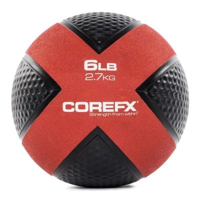 CoreFX medicine ball on white background showing textured surface