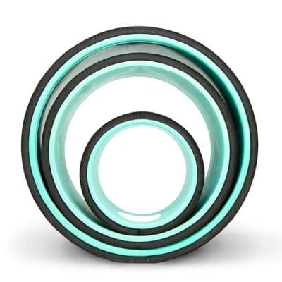 Side view of Chirp Wheel+ wheels showing width and ergonomic design