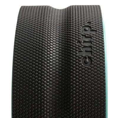 Close-up of Chirp Wheel+ central groove designed to reduce spinal pressure