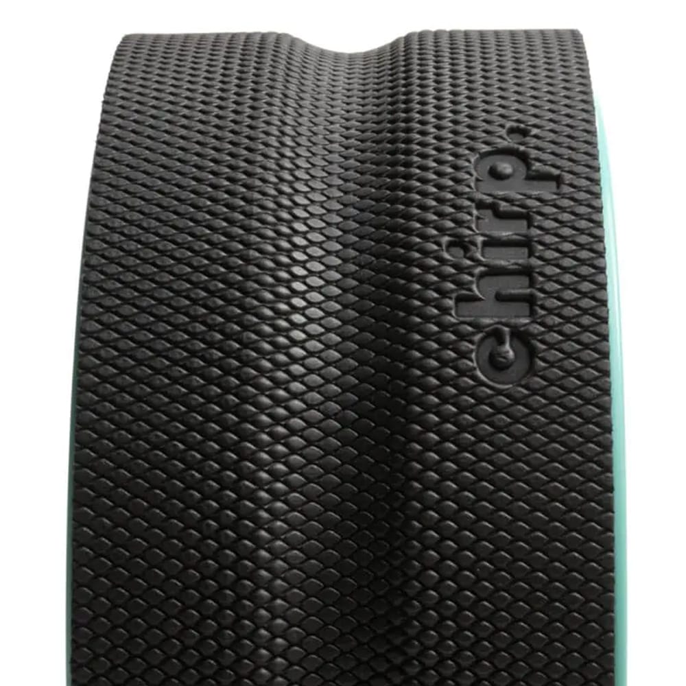 Close-up of Chirp Wheel+ central groove designed to reduce spinal pressure