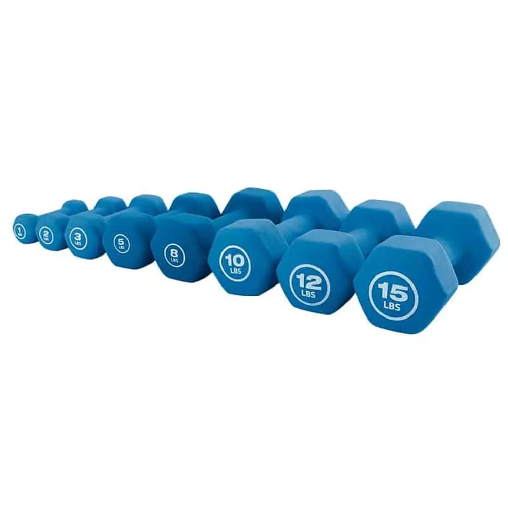 Set of Concorde neoprene dumbbells in assorted weights