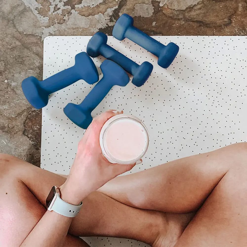 Pair of Concorde neoprene dumbbells used in home workout