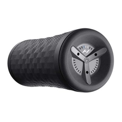 Side profile view of Hyperice Vyper 3 vibrating foam roller showing length and contour
