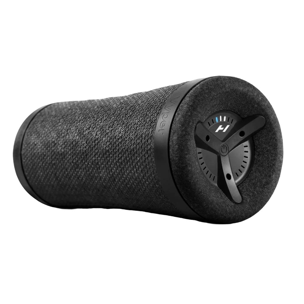 Side view of Hyperice Vyper 3 showing contoured roller shape