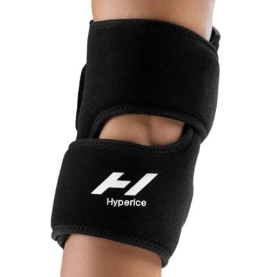 Rear view of Hyperice Venom 2 Leg wrap showing fit behind the knee over the popliteal fossa
