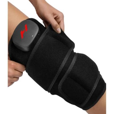 Hyperice Venom 2 Leg wrap shown on lower leg from front and side angles for fit demonstration