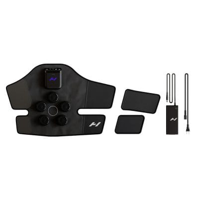 Hyperice X2 Knee unboxed with contents displayed neatly