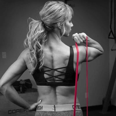 CoreFX resistance band used for mobility and warm-up exercises