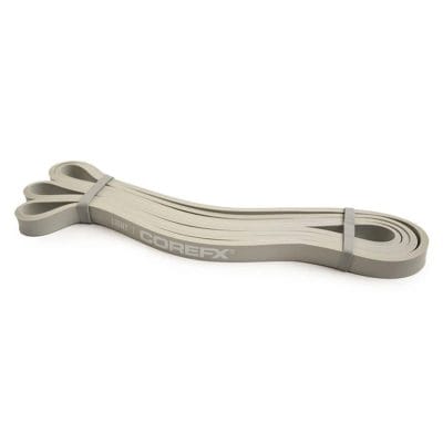 Close-up of CoreFX loop resistance band latex material Grey 15–35 lb: Light resistance for mobility, rehab, and assisted movements