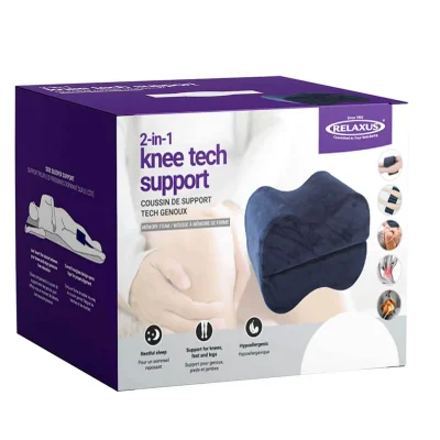 Relaxus Sciatica & Knee Tech Pillow 701724 boxed packaging front view