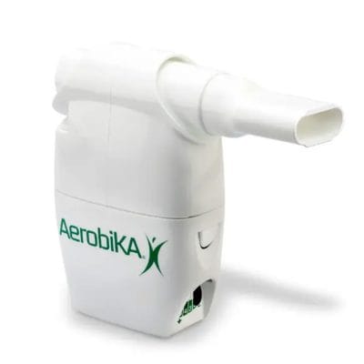 Aerobika oscillating positive expiratory pressure device for airway clearance