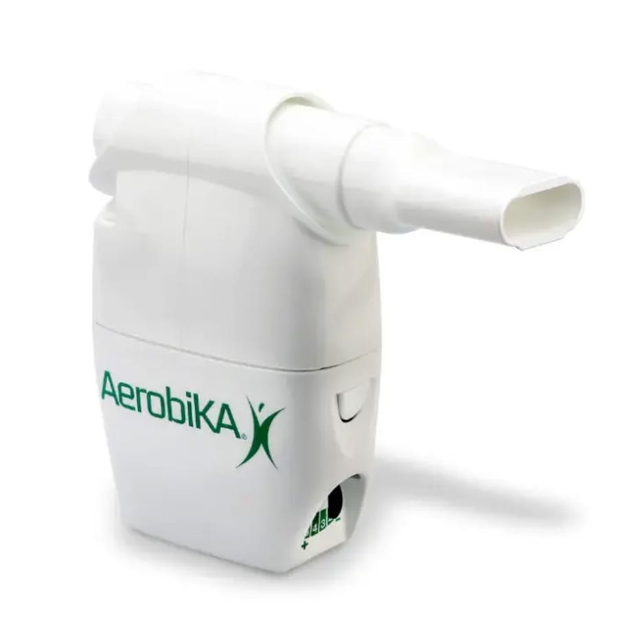 Aerobika oscillating positive expiratory pressure device for airway clearance