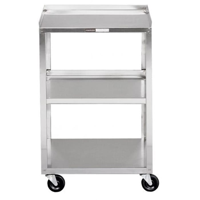 Chattanooga MB-T Stainless Steel Cart with three shelves for clinical modalities