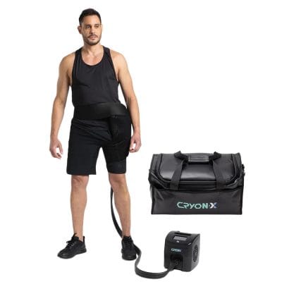 Cryon-X One hip cold compression therapy unit with universal hip wrap