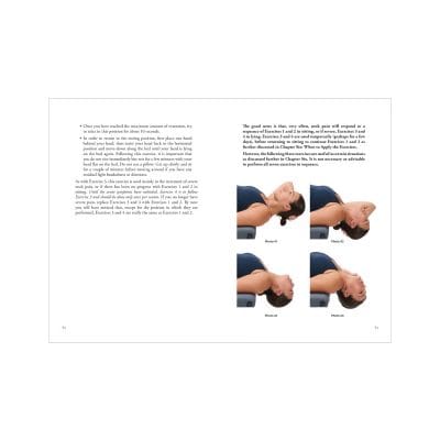Treat Your Own Neck 6th Edition interior pages demonstrating McKenzie neck exercises