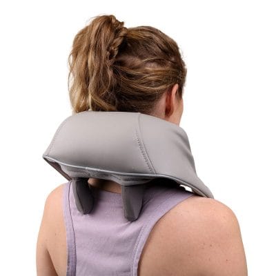 Relaxus Shiatsu Neck & Shoulder Massager used on the upper back and shoulders