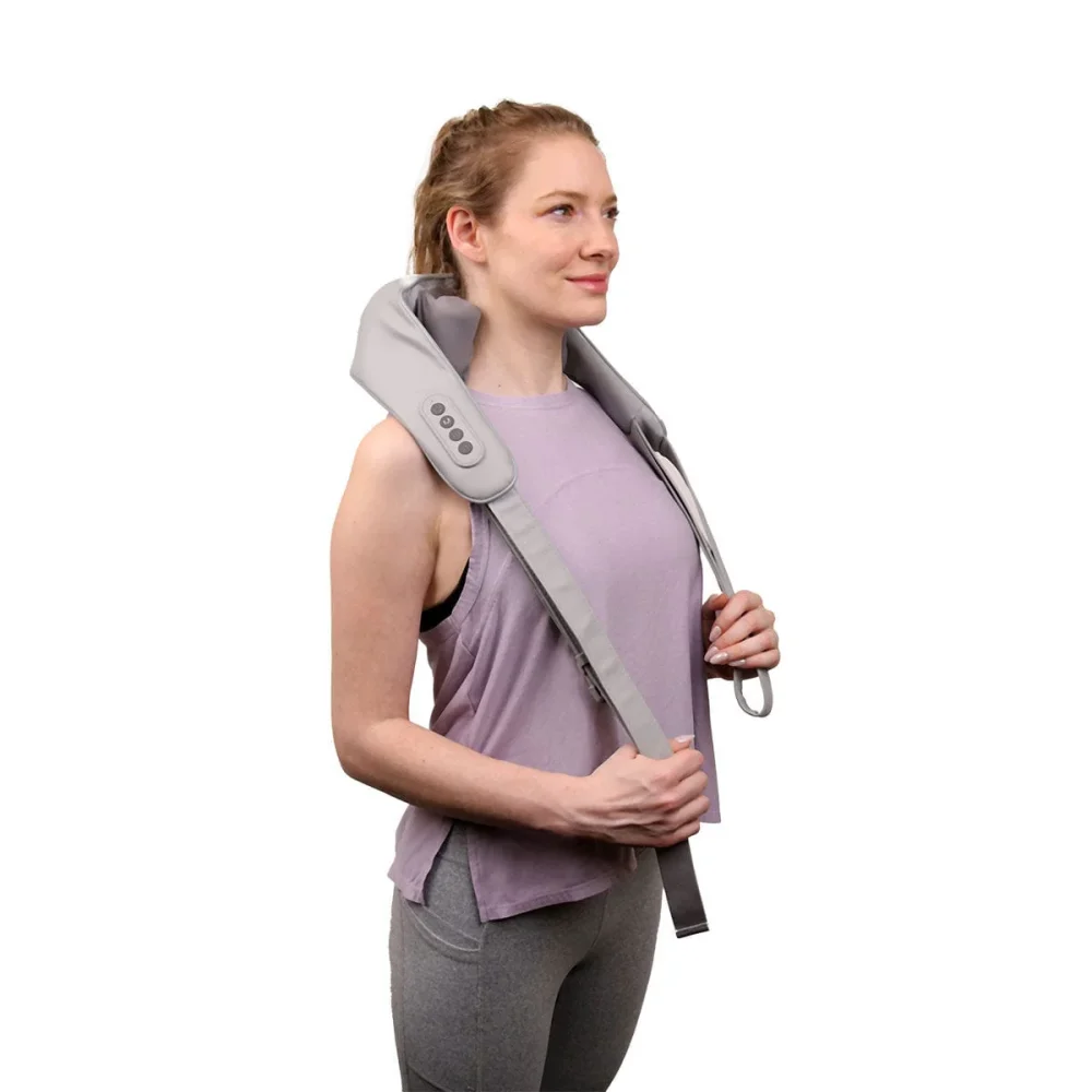 Relaxus Neck & Shoulder Massager in use on neck and shoulders